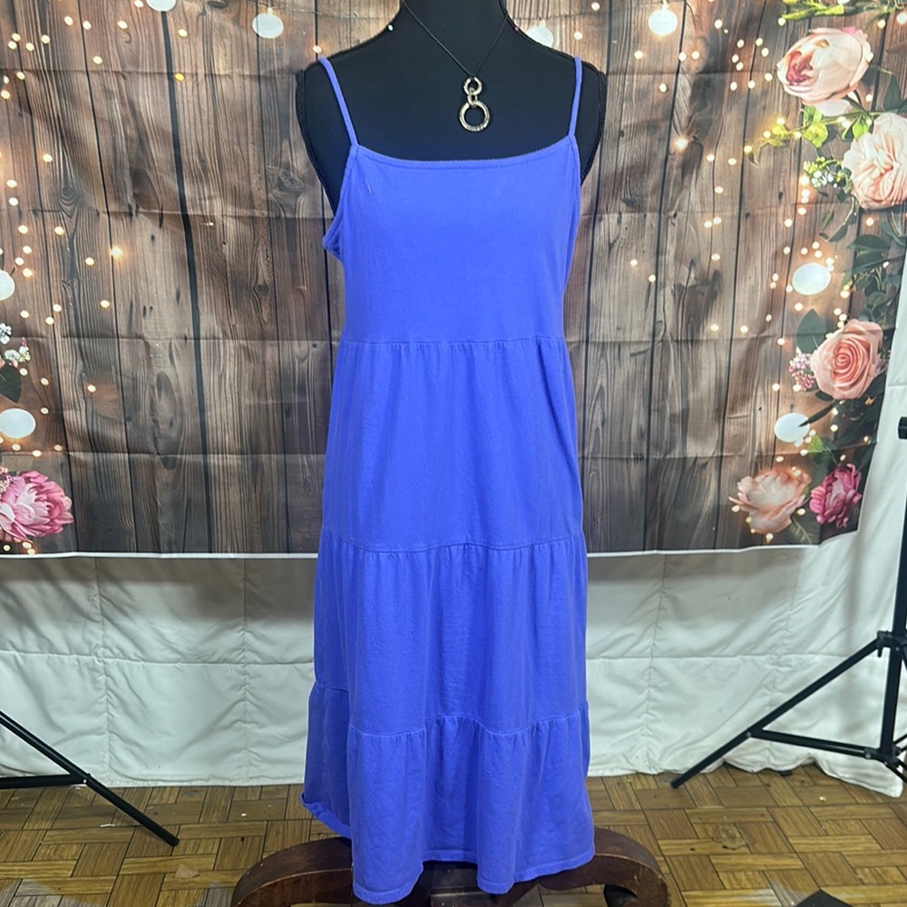 Heiny Collection Blue Sleeveless Midi Sundress
